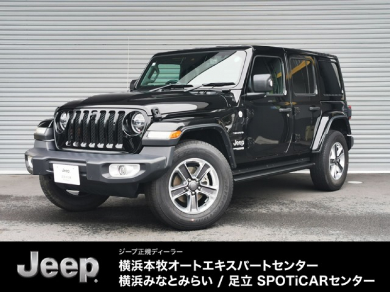ジープ ラングラー アンリミテッド サハラ3.6L 　パワーサイドステップ　黒革シート　4WD　純正ナビテレビ付き　　フロント・リア・サイドカメラ搭載　シートヒーター　アルパインスピーカー　認定中古車　ETC 認定中古車