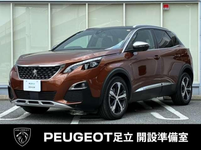 プジョー 3008 GT ブルーHDi ディーゼルターボ　認定中古車　パノラミックガラスルーフ　電動シート　アクティブクルーズコントロール　ブラインドスポットモニター　ステアリングパドルシフト　電動テールゲート　AppleCarPlay Bluetooth　ドラレコ　ETC （メタリック・コッパー） 認定中古車