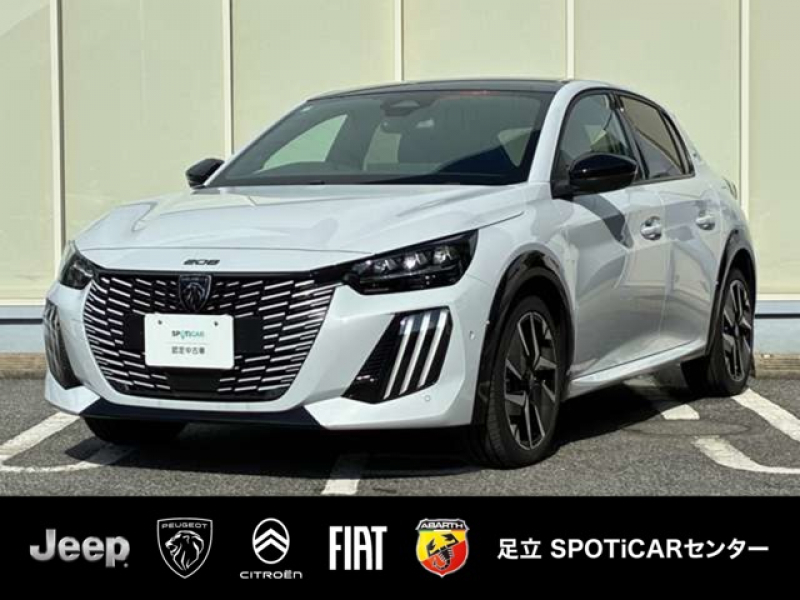 プジョー 208 GT ハイブリッド 認定中古車　2025年式　AppleCarPlay　アダプティブクルーズコントロール　ブラインドスポットモニター　レーンポジショニングアシスト　ステアリングパドルシフト　ワイヤレスチャージ　LEDヘッドライト　ETC 認定中古車